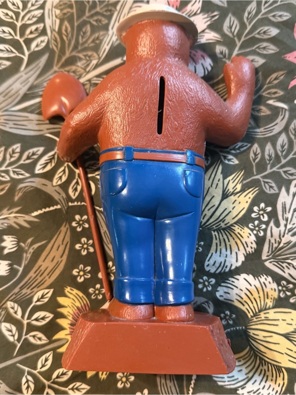 Vintage 1960-1970s Smokey Bear 8” plastic coin bank - Picture 6 of 7